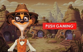 Сайт для лонданскага распрацоўшчыка браўзерных гульняў Push Gaming