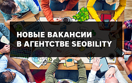 Новые вакансии в агентстве интернет-маркетинга Seobility